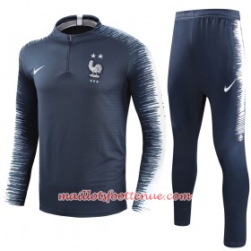 France 2 Stars Ensemble Sweat d'entrainement Bleu 2018